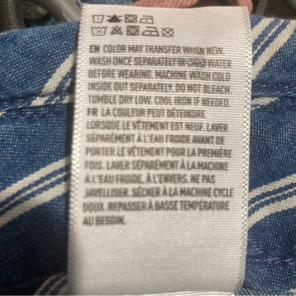 AMERICAN EAGLE Sz 14 Wide Leg Striped Comfort Pants with Pockets and Drawstring - Picture 11 of 13